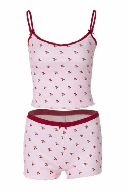 Landrie Y2K Summer Casual Short Set - 90s Grunge, Retro, Pastel Goth, Hip Hop Fashion