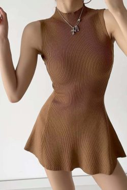 Laney Knitted Mini Dress - Y2K Summer Grunge Outfit, 90s Fashion, Retro Style, Pastel Goth