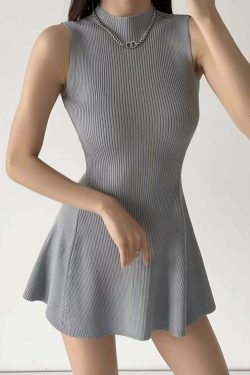 Laney Knitted Mini Dress - Y2K Summer Grunge Outfit, 90s Fashion, Retro Style, Pastel Goth