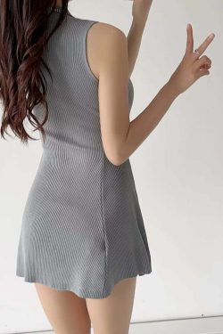 Laney Knitted Mini Dress - Y2K Summer Grunge Outfit, 90s Fashion, Retro Style, Pastel Goth