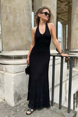 Latoya Knitted Maxi Dress - Y2K Summer, 90s Fashion, Grunge, Retro Style, Y2K Party Outfit