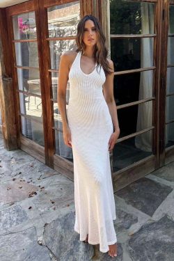Latoya Knitted Maxi Dress - Y2K Summer, 90s Fashion, Grunge, Retro Style, Y2K Party Outfit