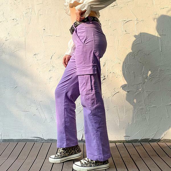 Lavender Cargo Pants - Y2K Summer Grunge Outfit, 90s Fashion, Retro Style, Y2K Club & Party Look
