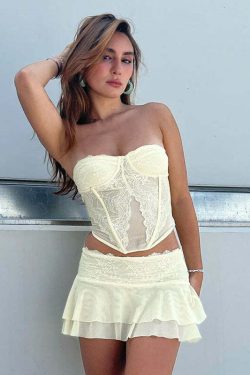 Layne Lace Skirt Set - Y2K Summer Grunge Outfit, 90s Fashion, Retro Style, Y2K Party Look