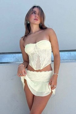Layne Lace Skirt Set - Y2K Summer Grunge Outfit, 90s Fashion, Retro Style, Y2K Party Look