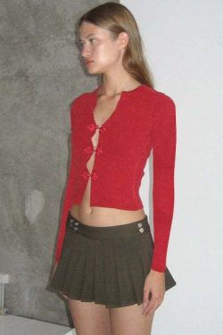 Leigha Long Sleeve Top - Y2K Summer Grunge, 90s Fashion, Retro Style, Pastel Goth, Y2K Club