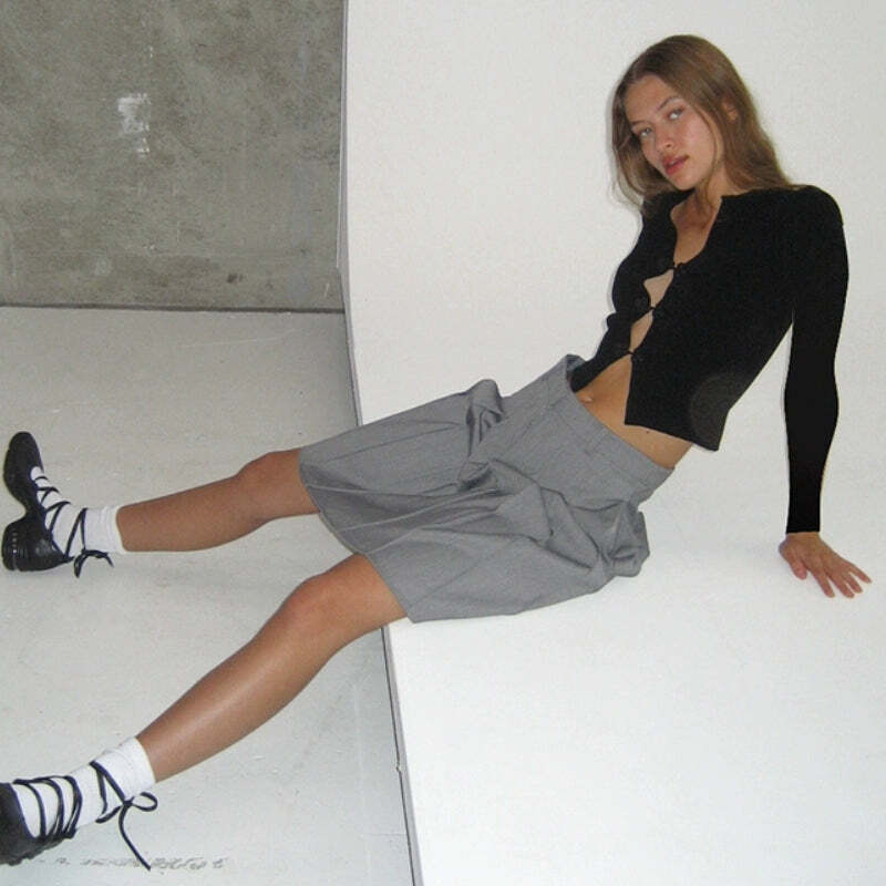 Leigha Long Sleeve Top - Y2K Summer Grunge, 90s Fashion, Retro Style, Pastel Goth, Y2K Club