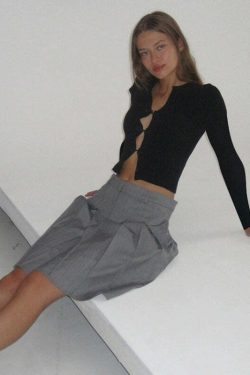 Leigha Long Sleeve Top - Y2K Summer Grunge, 90s Fashion, Retro Style, Pastel Goth, Y2K Club