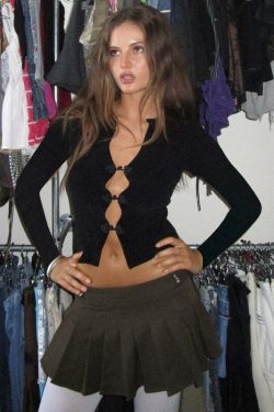 Leigha Long Sleeve Top - Y2K Summer Grunge, 90s Fashion, Retro Style, Pastel Goth, Y2K Club