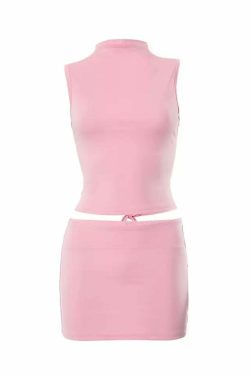 Lejla Y2K Skirt Set - 90s Grunge Summer Outfit, Retro Fashion, Pastel Goth, Y2K Party Look