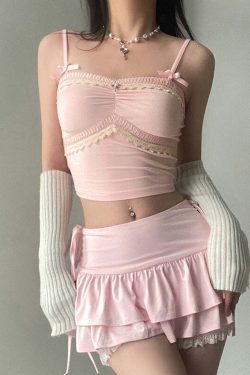 Lennie Crop Top - Y2K Summer Grunge, 90s Retro, Pastel Goth, Baby Tees, Y2K Club