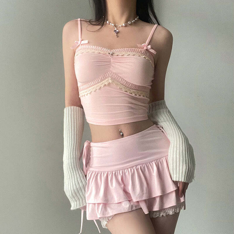 Lennie Crop Top - Y2K Summer Grunge, 90s Retro, Pastel Goth, Baby Tees, Y2K Club