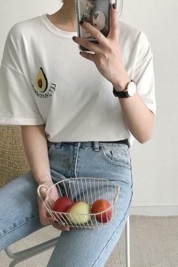 Let's Avocuddle Y2K Summer T-Shirt - 90s Grunge, Retro, Pastel Goth, Y2K Fashion for