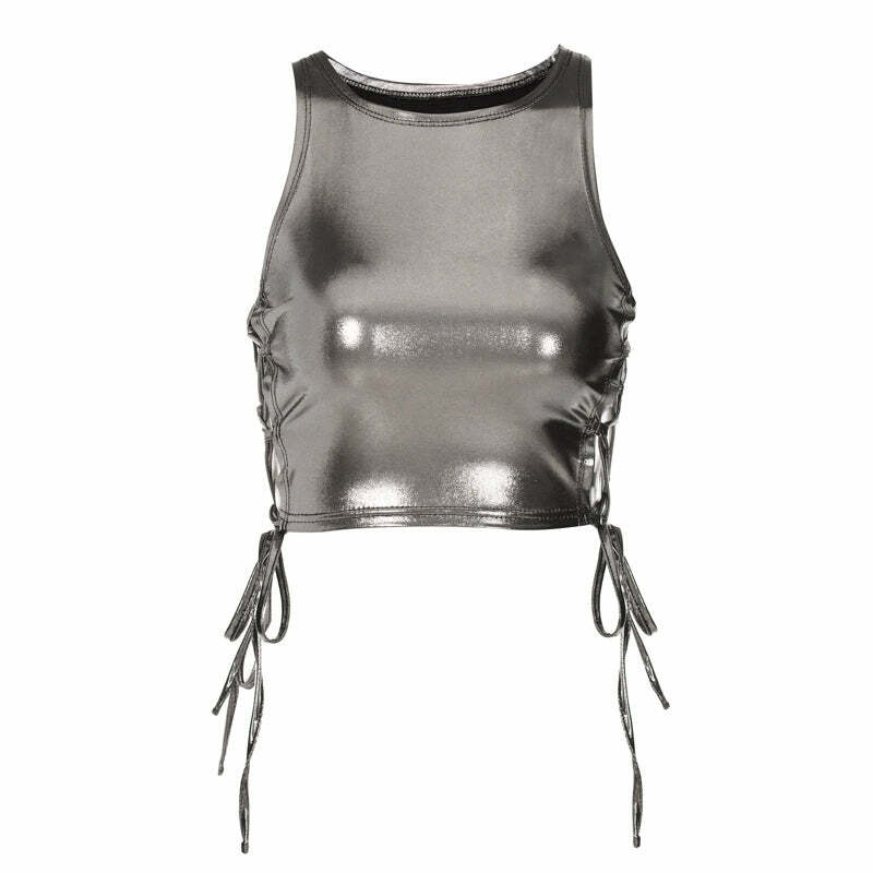 Liah Strappy Tank Top - Y2K Summer Grunge, 90s Retro, Pastel Goth, Y2K Party & Club Out