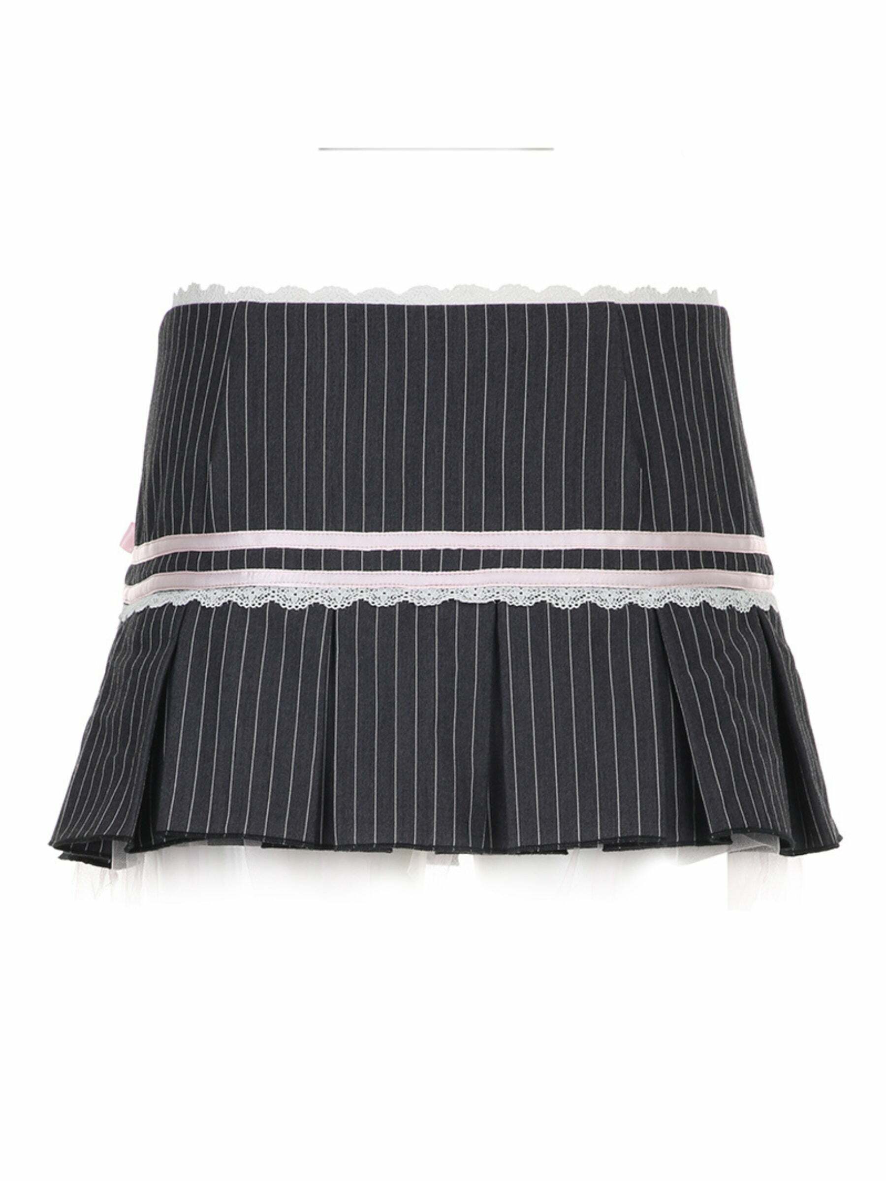 Liara Striped Mini Skirt - Y2K Summer, 90s Fashion, Grunge, Retro, Pastel Goth, Y2K