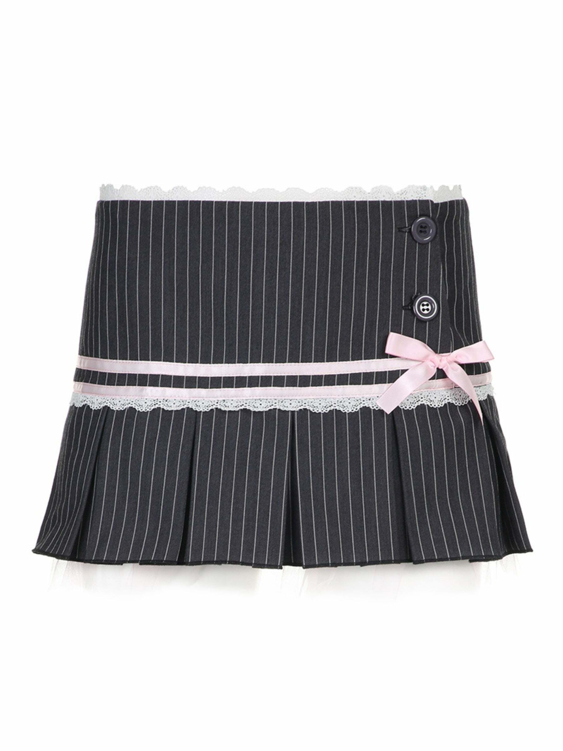 Liara Striped Mini Skirt - Y2K Summer, 90s Fashion, Grunge, Retro, Pastel Goth, Y2K