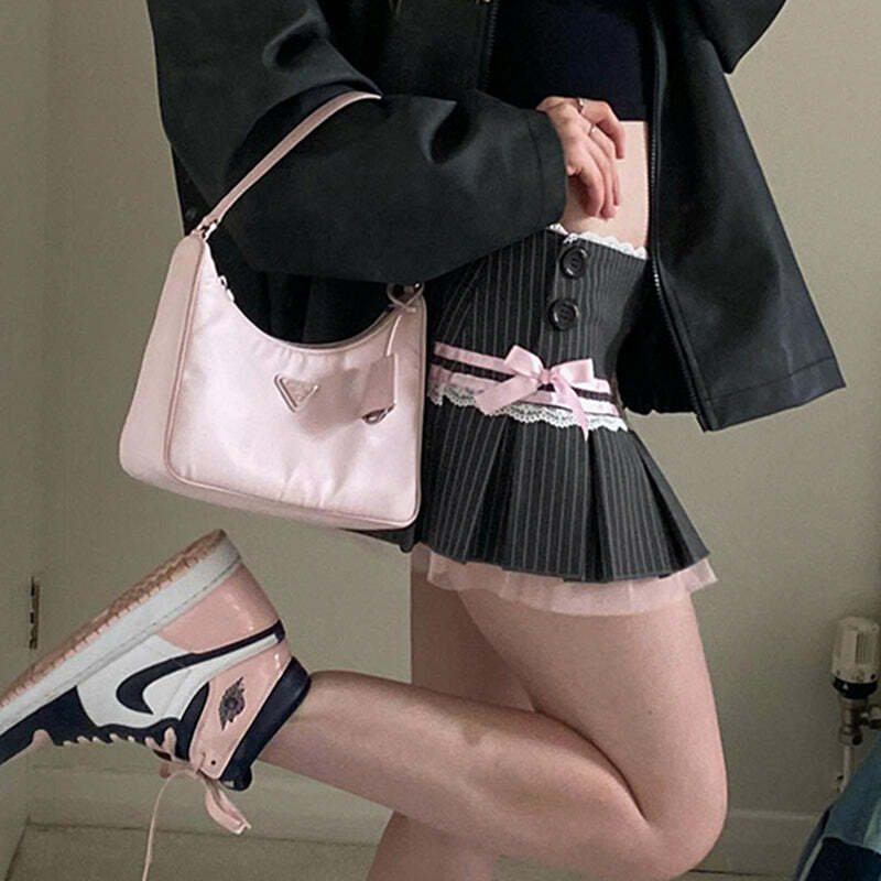 Liara Striped Mini Skirt - Y2K Summer, 90s Fashion, Grunge, Retro, Pastel Goth, Y2K