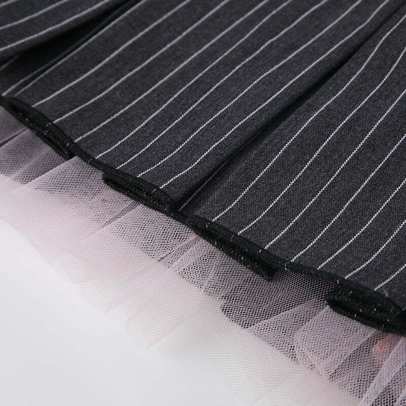 Liara Striped Mini Skirt - Y2K Summer, 90s Fashion, Grunge, Retro, Pastel Goth, Y2K