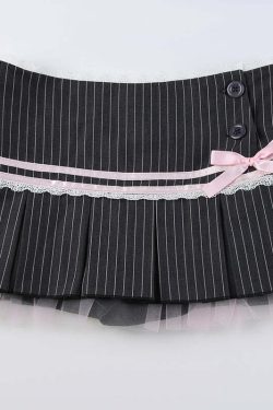 Liara Striped Mini Skirt - Y2K Summer, 90s Fashion, Grunge, Retro, Pastel Goth, Y2K