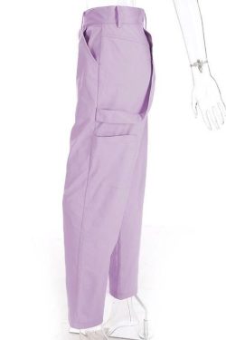 Lilac Cargo Pants - Y2K Summer Grunge Outfit, 90s Fashion, Retro Style, Y2K Club & Party Look