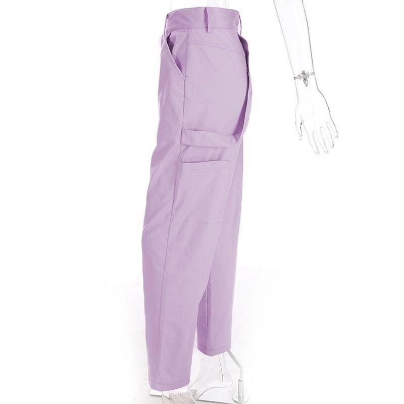 Lilac Cargo Pants - Y2K Summer Grunge Outfit, 90s Fashion, Retro Style, Y2K Club & Party Look