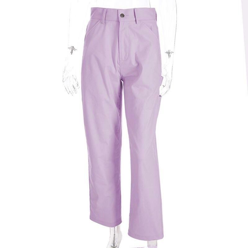 Lilac Cargo Pants - Y2K Summer Grunge Outfit, 90s Fashion, Retro Style, Y2K Club & Party Look