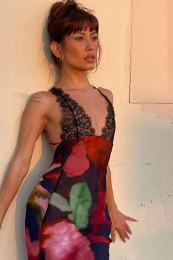 Lilian Slim Maxi Dress - Y2K Summer Grunge Outfit, 90s Fashion, Retro Style, Pastel Goth
