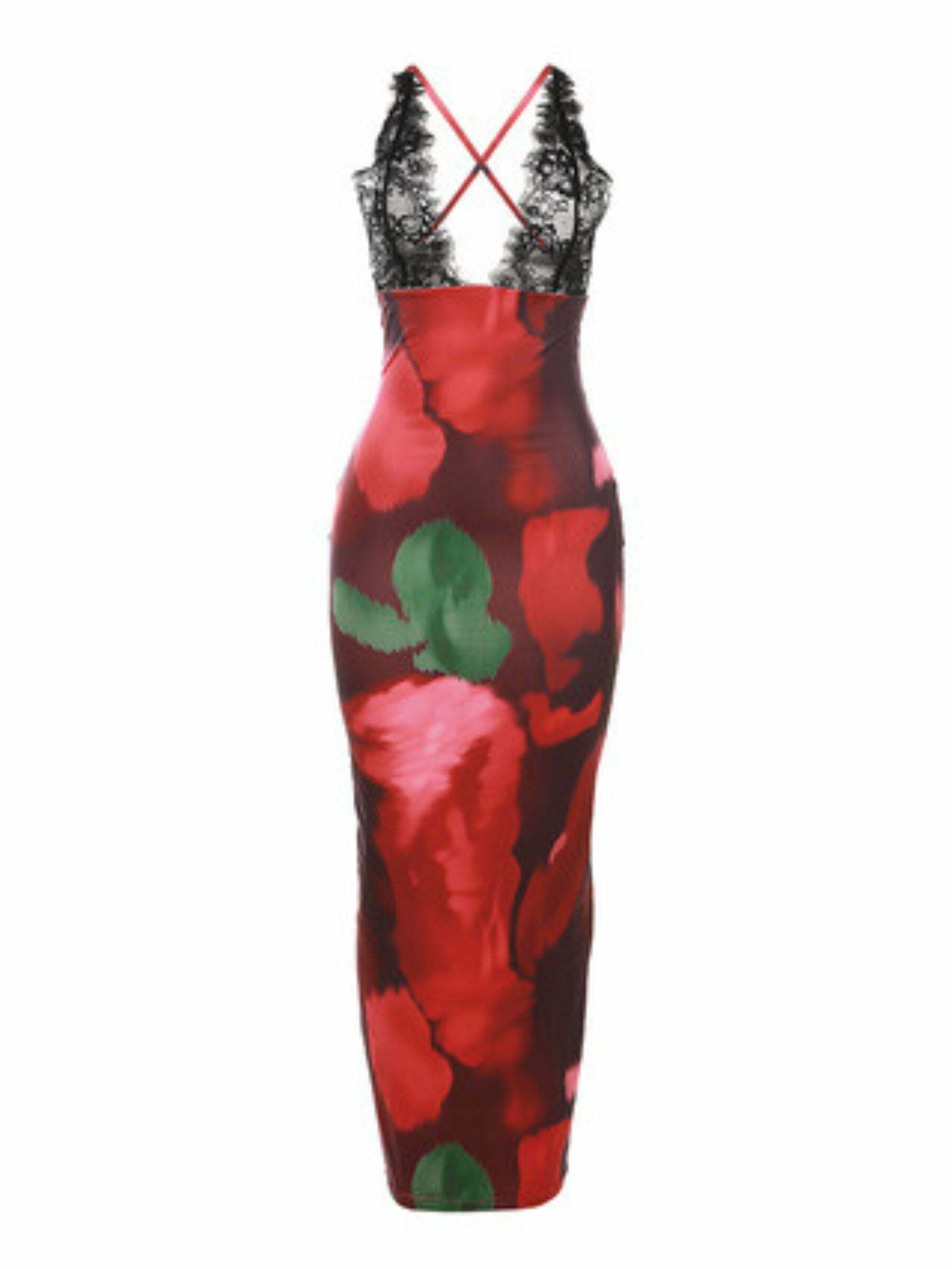 Lilian Slim Maxi Dress - Y2K Summer Grunge Outfit, 90s Fashion, Retro Style, Pastel Goth