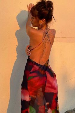 Lilian Slim Maxi Dress - Y2K Summer Grunge Outfit, 90s Fashion, Retro Style, Pastel Goth
