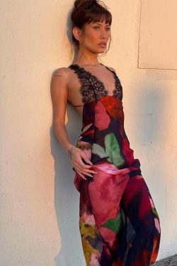 Lilian Slim Maxi Dress - Y2K Summer Grunge Outfit, 90s Fashion, Retro Style, Pastel Goth
