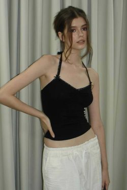 Linnea Lace Detailed Backless Top - Y2K Summer, 90s Fashion, Grunge, Retro, Pastel Goth