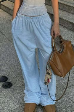 Linnea Low Waist Casual Pants - Y2K Summer, 90s Grunge, Retro Style, Y2K Club & Party Outfits