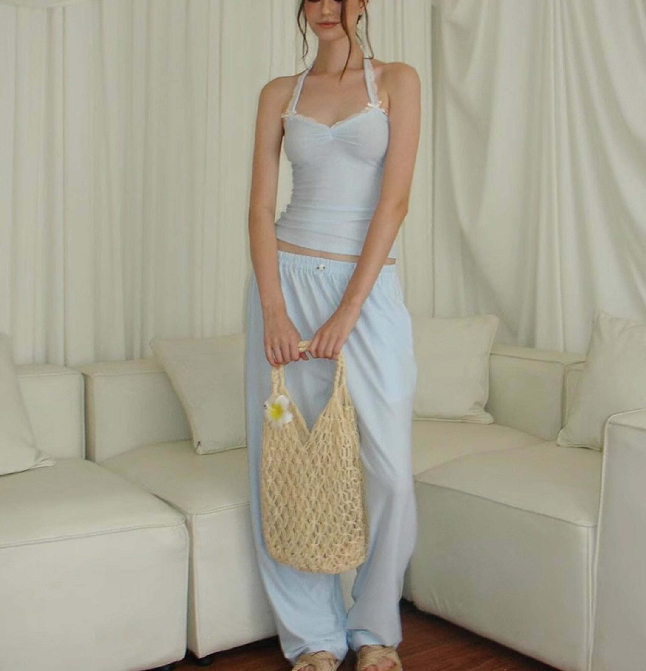 Linnea Low Waist Casual Pants - Y2K Summer, 90s Grunge, Retro Style, Y2K Club & Party Outfits