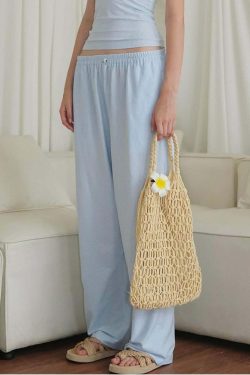 Linnea Low Waist Casual Pants - Y2K Summer, 90s Grunge, Retro Style, Y2K Club & Party Outfits