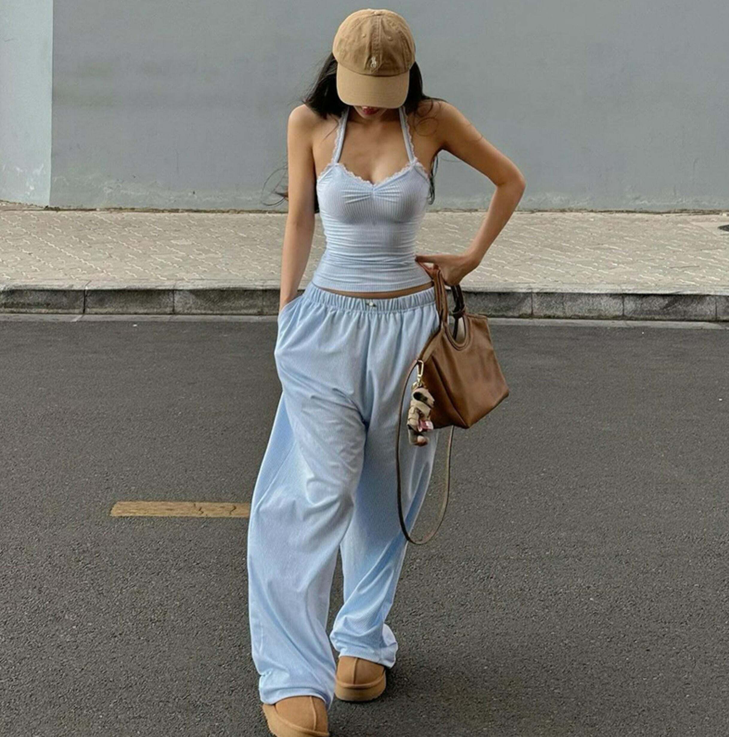Linnea Low Waist Casual Pants - Y2K Summer, 90s Grunge, Retro Style, Y2K Club & Party Outfits