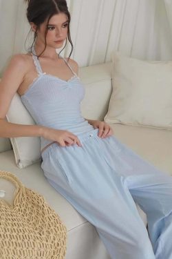 Linnea Low Waist Casual Pants - Y2K Summer, 90s Grunge, Retro Style, Y2K Club & Party Outfits