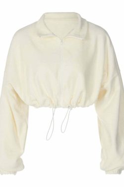 Liora Zipper Sweatshirt - Y2K Summer Grunge, 90s Retro, Pastel Goth, Y2K Club & Party Out
