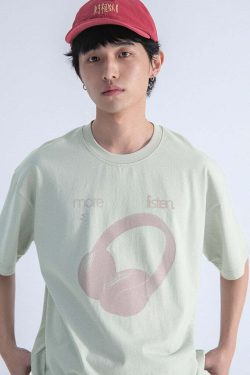 Listen More Tee - Y2K Summer Grunge, 90s Retro, Pastel Goth, Y2K Popstar & Club Outfits