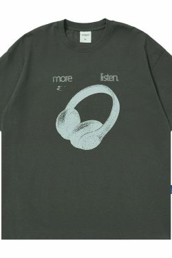 Listen More Tee - Y2K Summer Grunge, 90s Retro, Pastel Goth, Y2K Popstar & Club Outfits