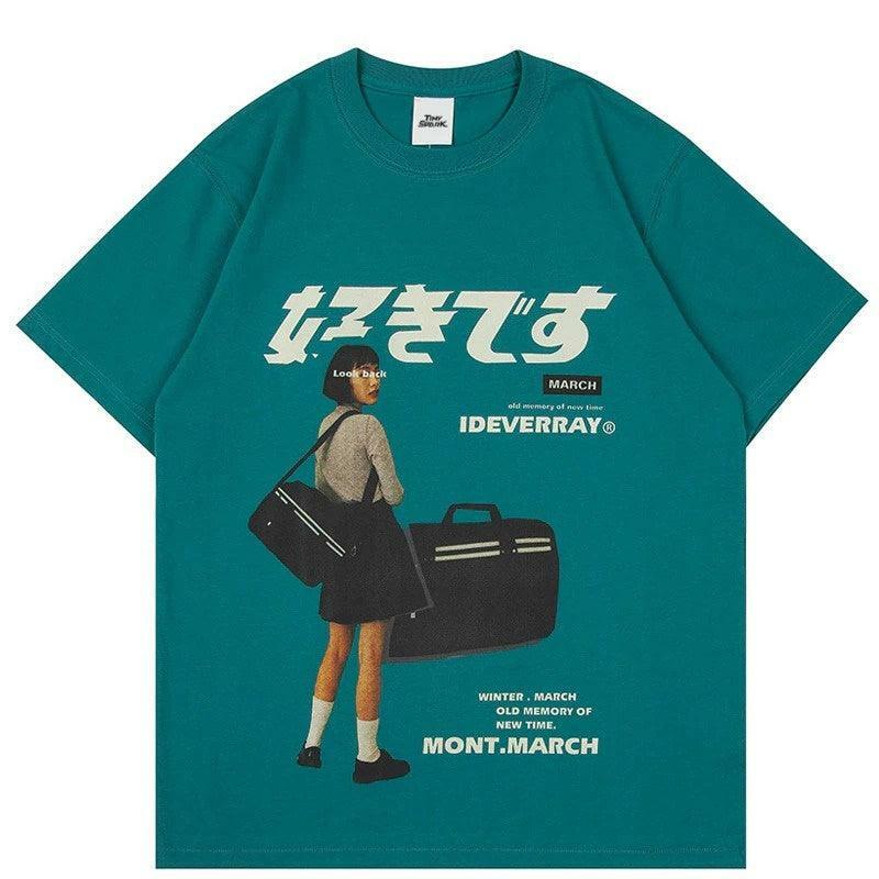 Look Back' Oversized Tee - Y2K Summer Grunge, 90s Retro, Pastel Goth, Y2K Club & Party