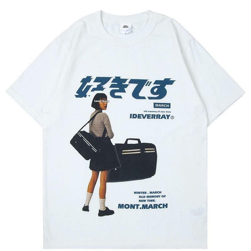 Look Back' Oversized Tee - Y2K Summer Grunge, 90s Retro, Pastel Goth, Y2K Club Outfits