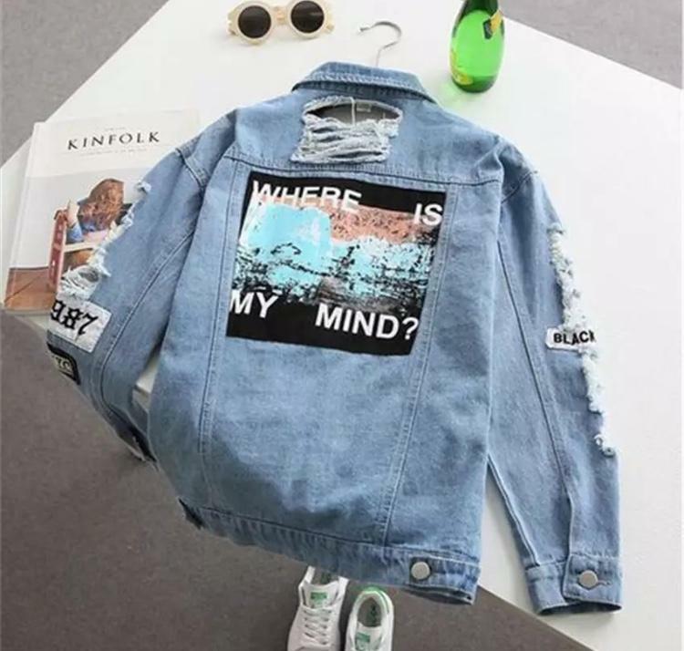 Lost in Translation Denim Jacket - Y2K Summer, 90s Grunge, Retro Style, Y2K Party & Club Outfits