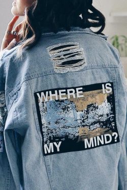 Lost in Translation Denim Jacket - Y2K Summer, 90s Grunge, Retro Style, Y2K Party & Club Outfits