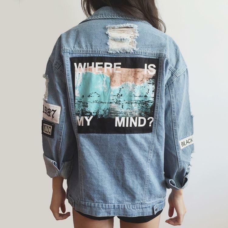 Lost in Translation Denim Jacket - Y2K Summer, 90s Grunge, Retro Style, Y2K Party & Club Outfits