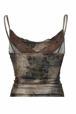 Lottie Lace Cowl Neck Top - Y2K Summer, 90s Fashion, Grunge, Retro, Pastel Goth, Y2K