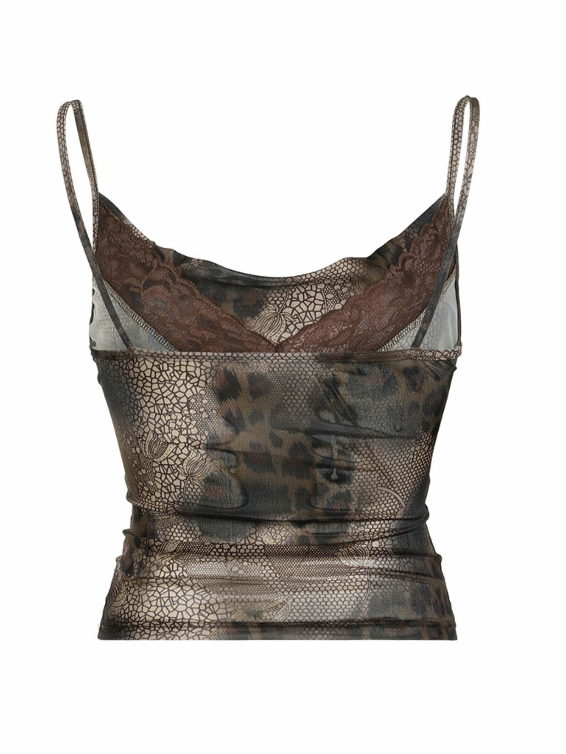Lottie Lace Cowl Neck Top - Y2K Summer, 90s Fashion, Grunge, Retro, Pastel Goth, Y2K