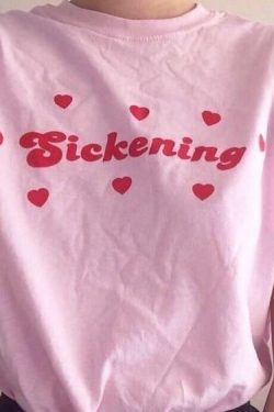 Love Sick T-Shirts: Y2K Summer & 90s Grunge Outfits, Retro Style, Baby Tees, Y2K Popstar