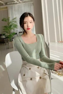Loving Berry Square Ribbed Top - Y2K Summer Grunge, 90s Fashion, Retro Y2K Club Outfit