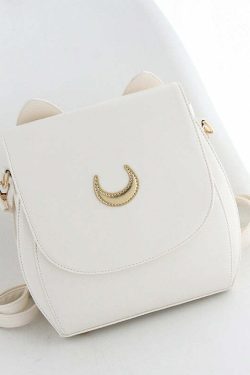 Luna Artemis Cat Backpack - Y2K Grunge, 90s Retro, Pastel Goth, Y2K Summer & Party Outfits
