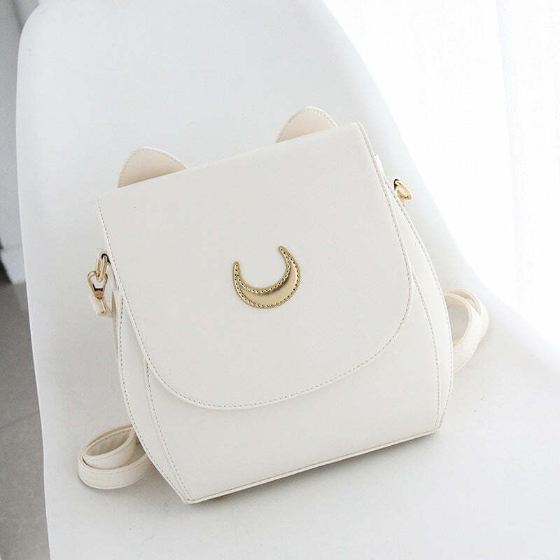 Luna Artemis Cat Backpack - Y2K Grunge, 90s Retro, Pastel Goth, Y2K Summer & Party Outfits